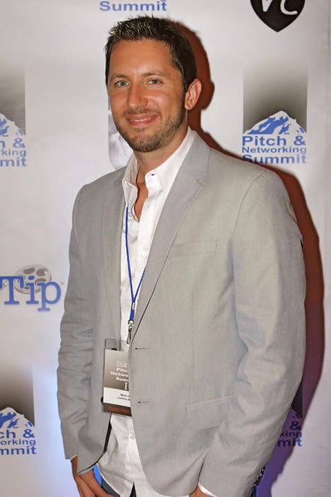 Producer Mark Hefti (Lumiere Media) attends the Ink Tip Pitch & Networking Summit in LA.