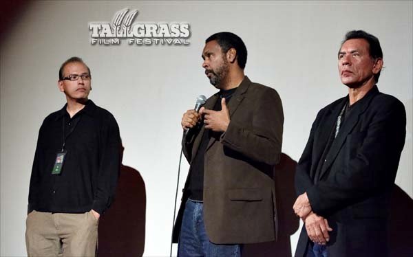 Rodrick Pocowatchit, Kevin Willmott and Wes Studi at a screening of 