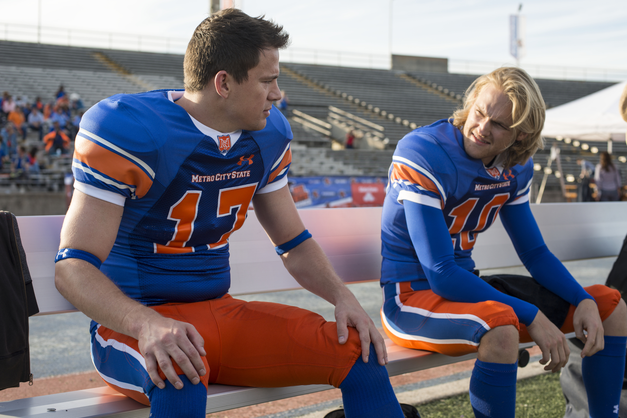 Still of Wyatt Russell and Channing Tatum in Nevykeliai po priedanga 2 (2014)