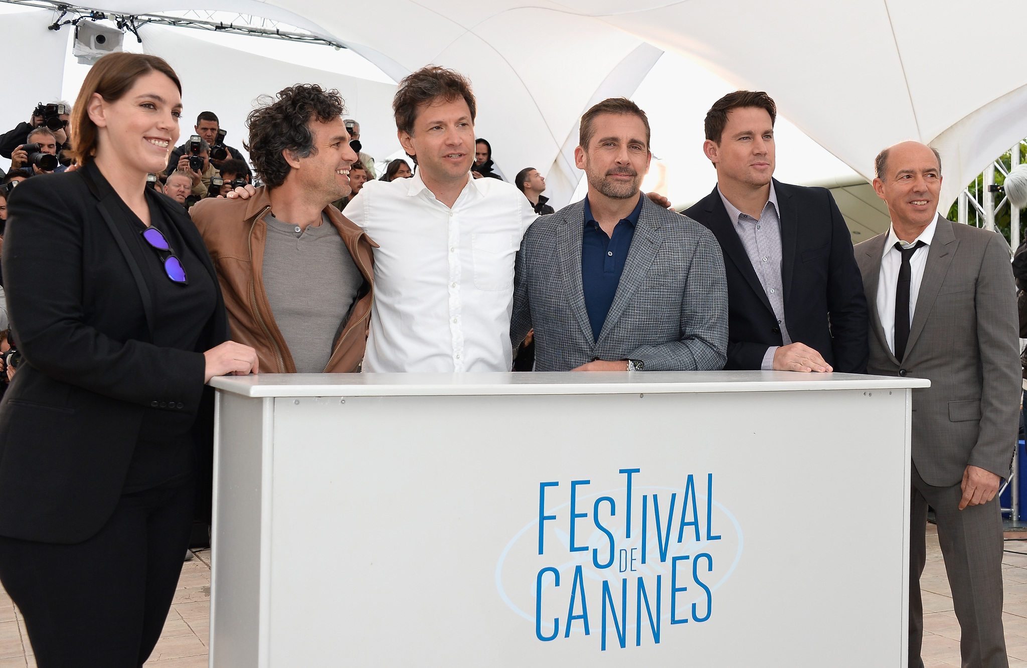 Steve Carell, Jon Kilik, Bennett Miller, Mark Ruffalo, Channing Tatum and Megan Ellison at event of Foxcatcher (2014)