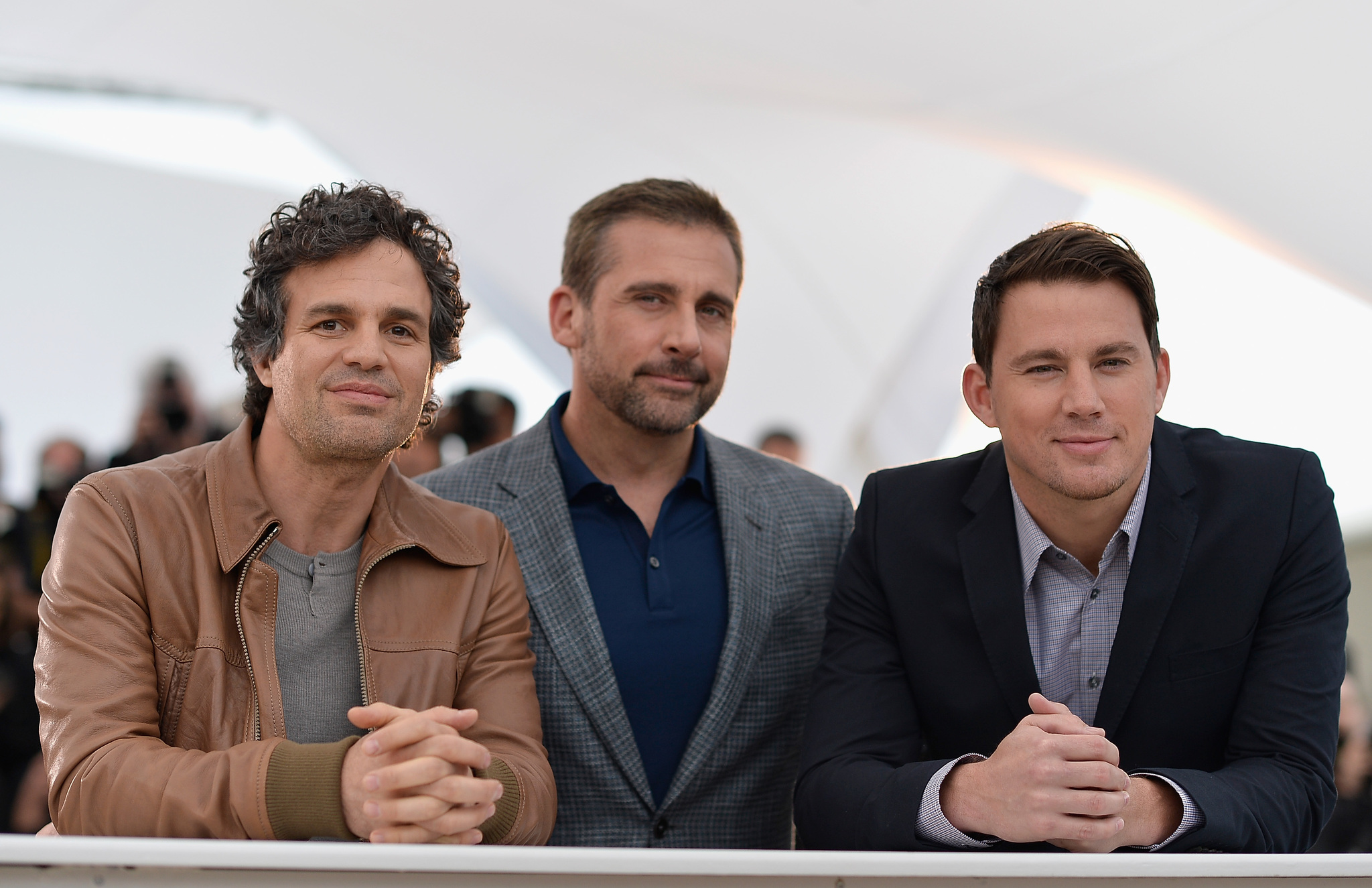 Steve Carell, Mark Ruffalo and Channing Tatum at event of Foxcatcher (2014)