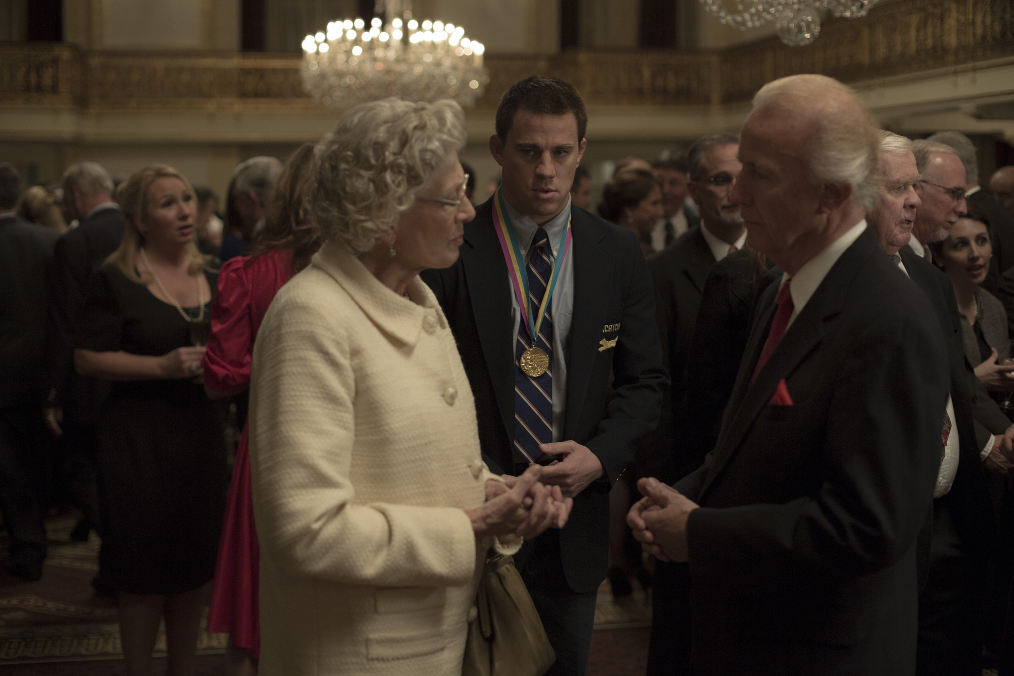 Still of Vanessa Redgrave and Channing Tatum in Foxcatcher (2014)