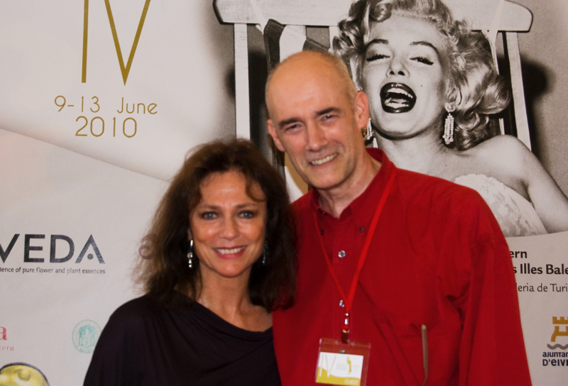Jacqueline Bisset and Ian Vernon. Ibiza Film Festival. Screening Rebels Without a Clue.