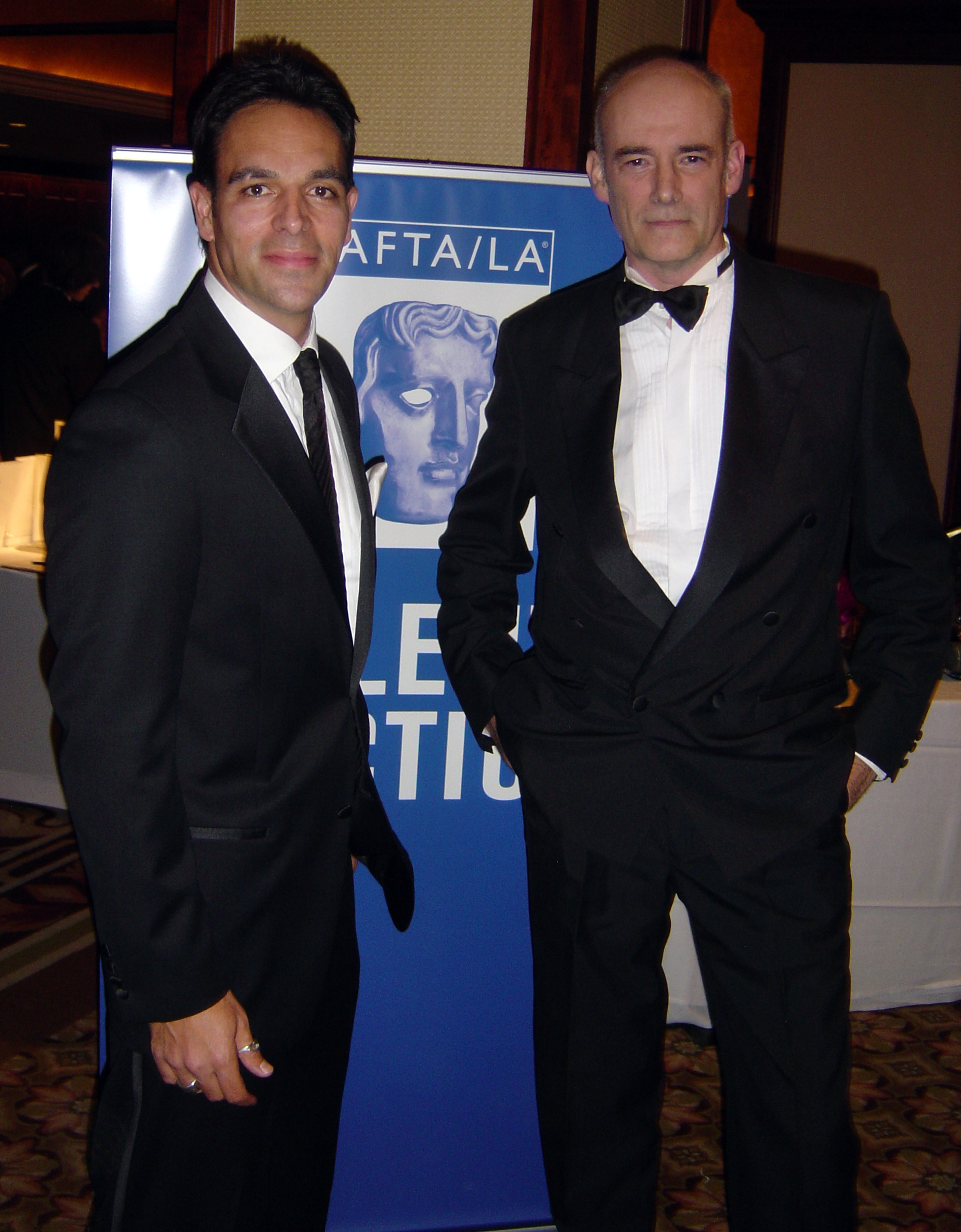 TJ Ramini and Ian Vernon at Brittania Awards BAFTALA.