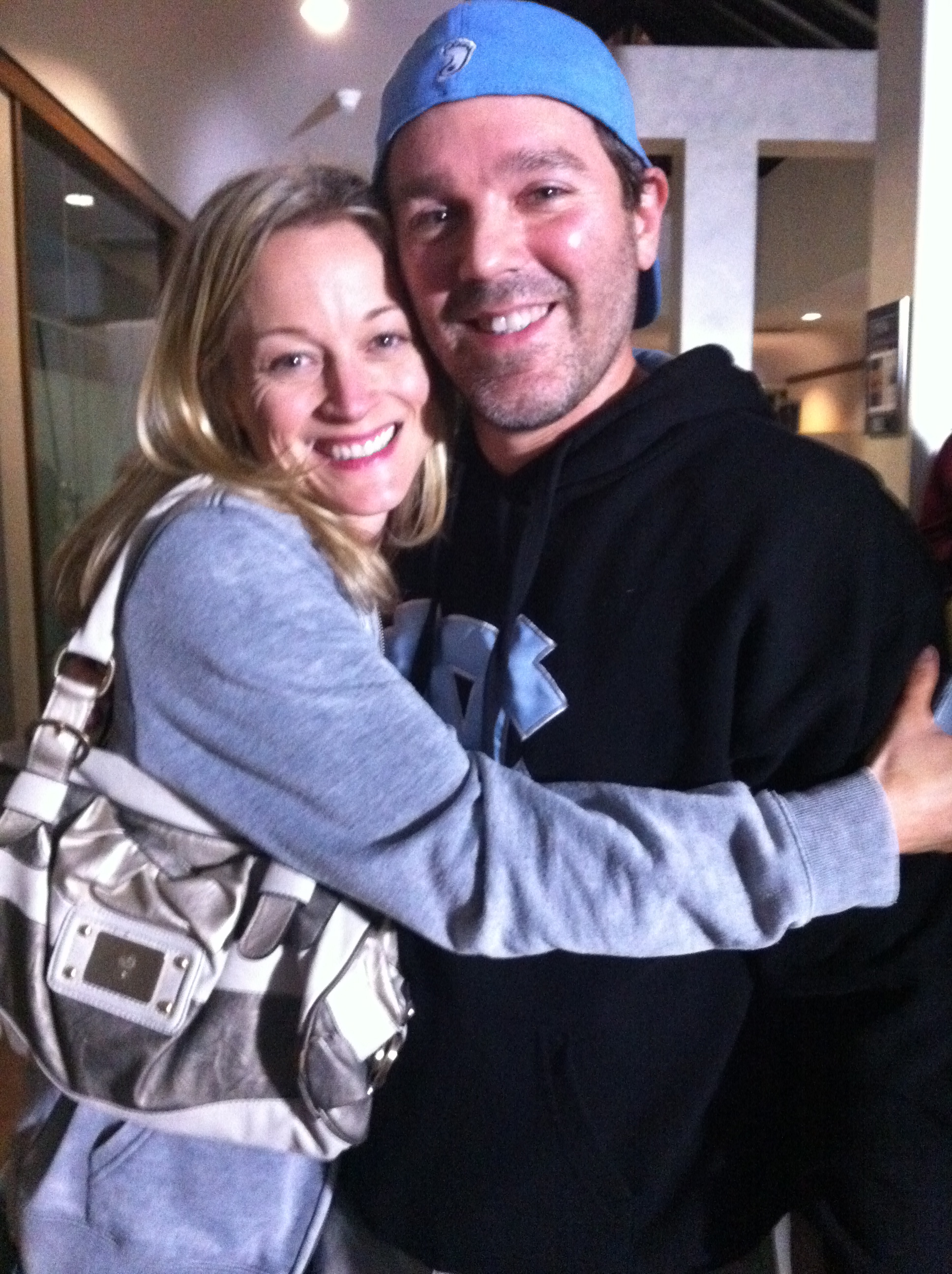 Teri Polo and Tripp Weathers on the set of The Last Session
