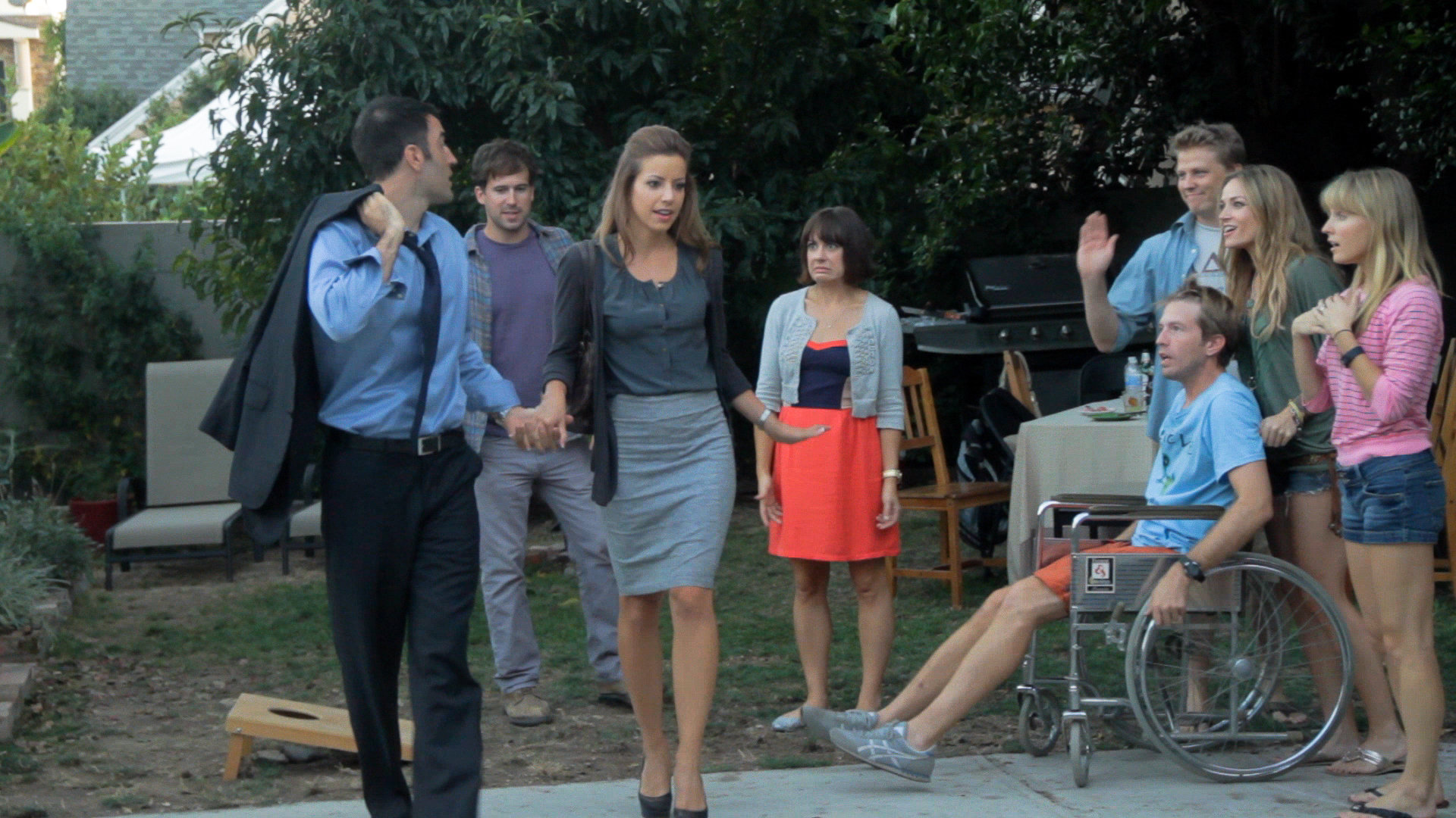 Still of Katherine Randolph, John F. Beach, Ed Ellington, Alex Petrovitch, Deanna Smith, Bradley Fletcher, Maria Falgione and Sara Fletcher in Adulthood (2015)