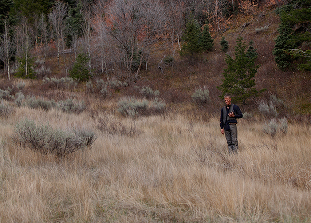 Trevor Snarr finds some privacy on set so he can mentally prepare for a big scene in 