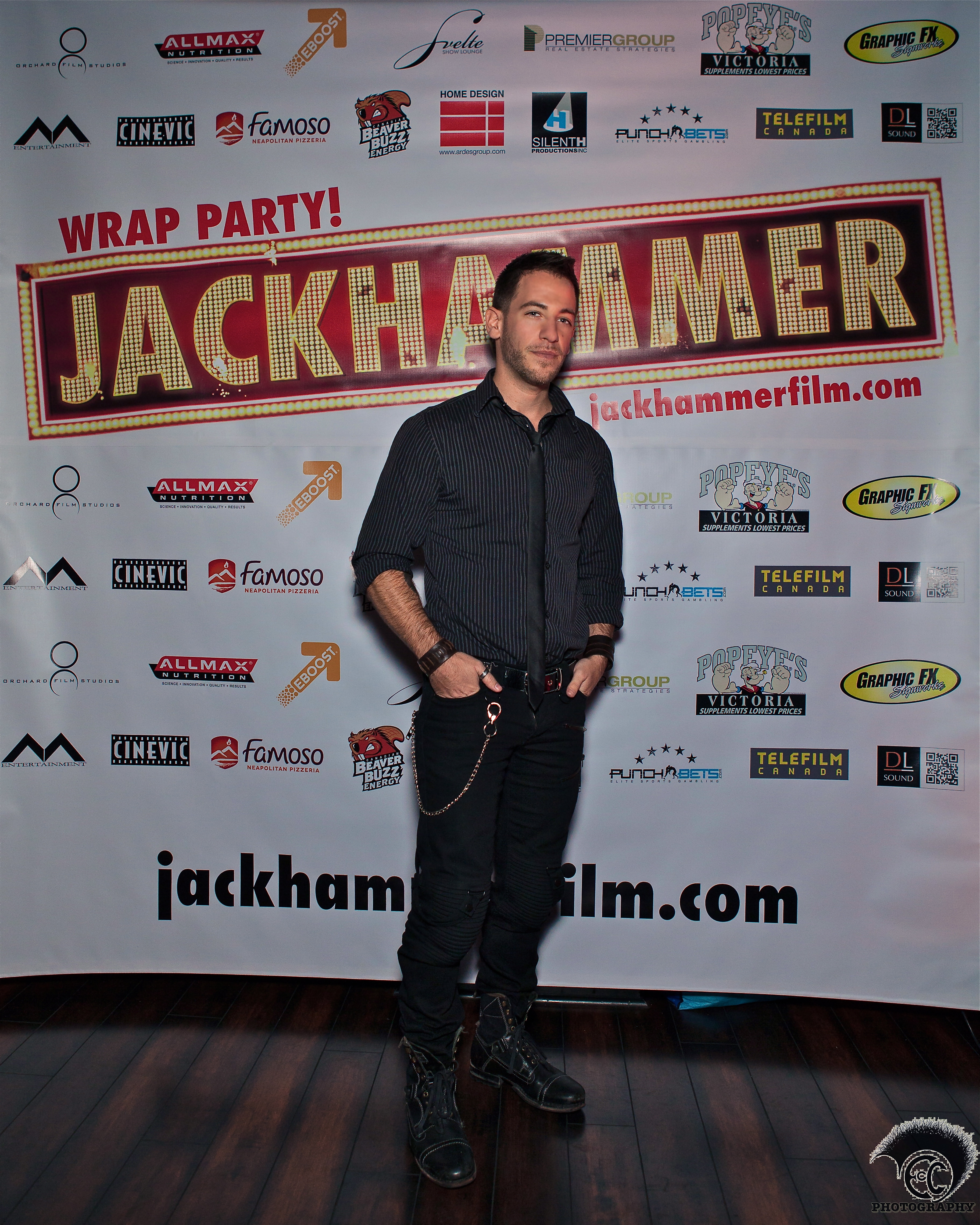 Mark Adam Zeifman showing support for fellow film makers and actors at the screening and wrap party of Jackhammer