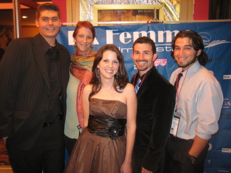 At the LA Femme Film Festival where the movie was an official selection. (Left to right): Christian Ford, Sue Ploeger, Jenn Page, Joseph Carrillo, Jason Dubin