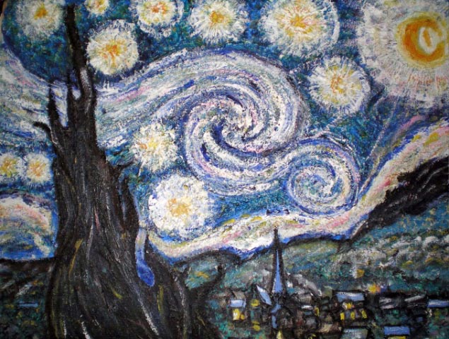Kate's version of Van Gogh's Starry Night.