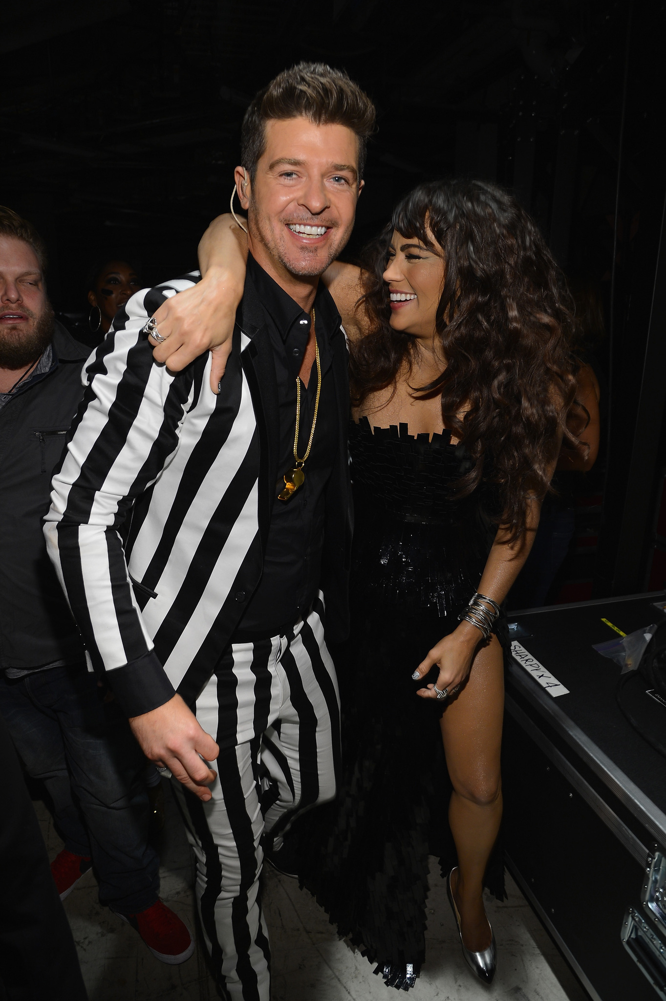Robin Thicke and Paula Patton at event of 2013 MTV Video Music Awards (2013)