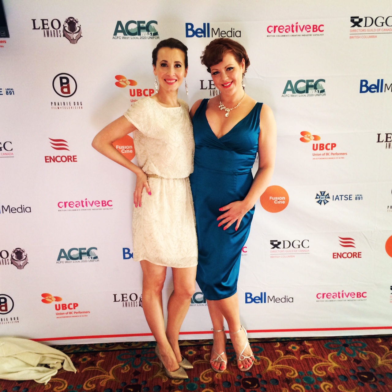 With Leo nominee Jill Morrison of 'Package Deal' and 'When Calls the Heart' at the 2014 Leo Awards