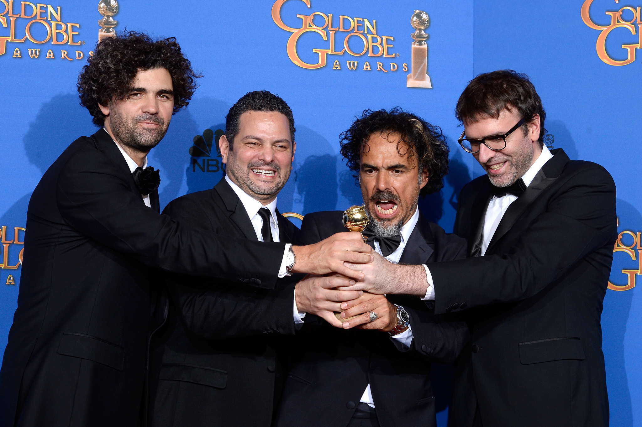 Alejandro González Iñárritu, Nicolás Giacobone, Armando Bo and Alexander Dinelaris at event of The 72nd Annual Golden Globe Awards (2015)