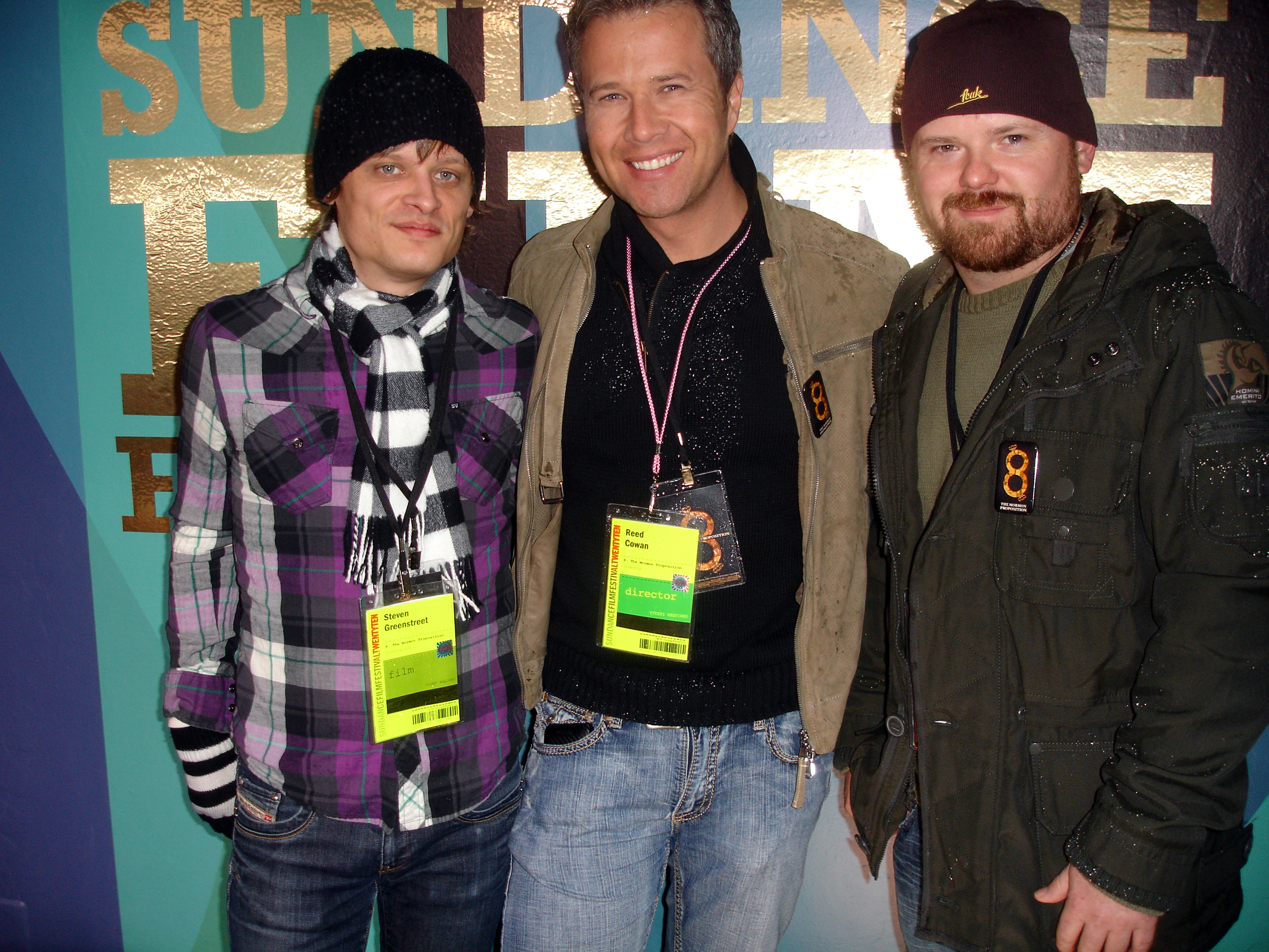Steven Greenstreet, Reed Cowan, and Chris Volz at the 2010 Sundance Film Festival.
