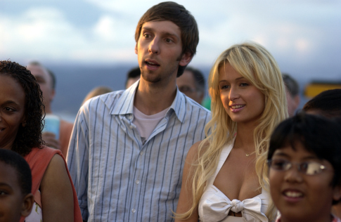 Still of Paris Hilton and Joel David Moore in The Hottie & the Nottie (2008)