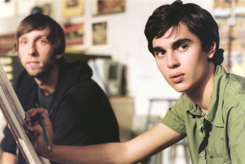 Still of Joel David Moore and Max Minghella in Art School Confidential (2006)