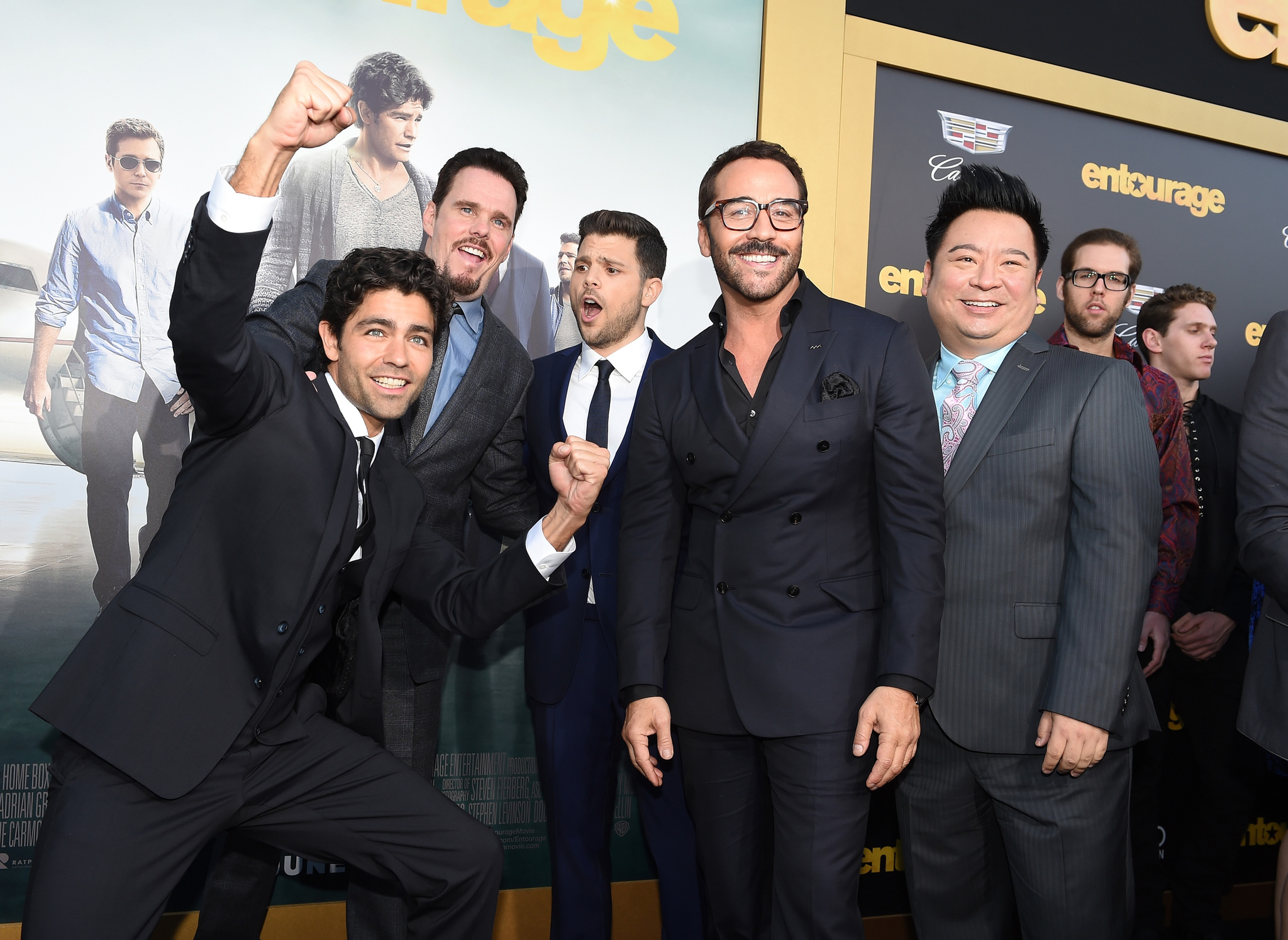 Kevin Dillon, Adrian Grenier, Jeremy Piven, Rex Lee and Jerry Ferrara at event of Entourage (2015)