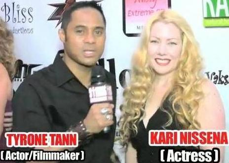 Actress Kari Nissena Being Interviewed On The Red Carpet By Tyrone Tann / Stauros Entertainment DVD Launch of Feature Film CALLOUS http://www.imdb.com/title/tt1155587/