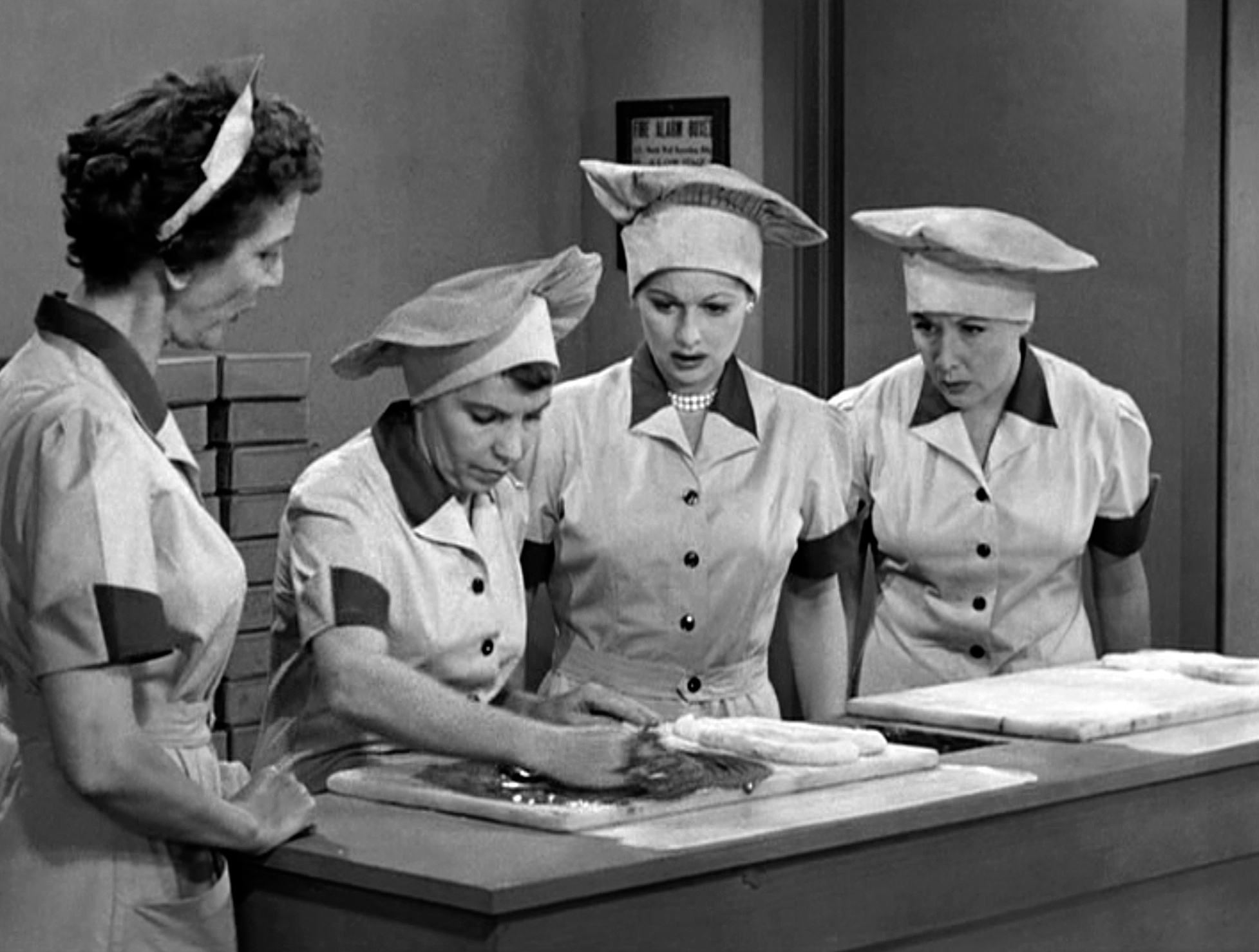 Still of Lucille Ball, Elvia Allman, Vivian Vance and Amanda Milligan in I Love Lucy (1951)