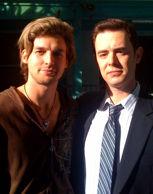 Donny Boaz and Colin Hanks on the set of The Good Guys - March 2010