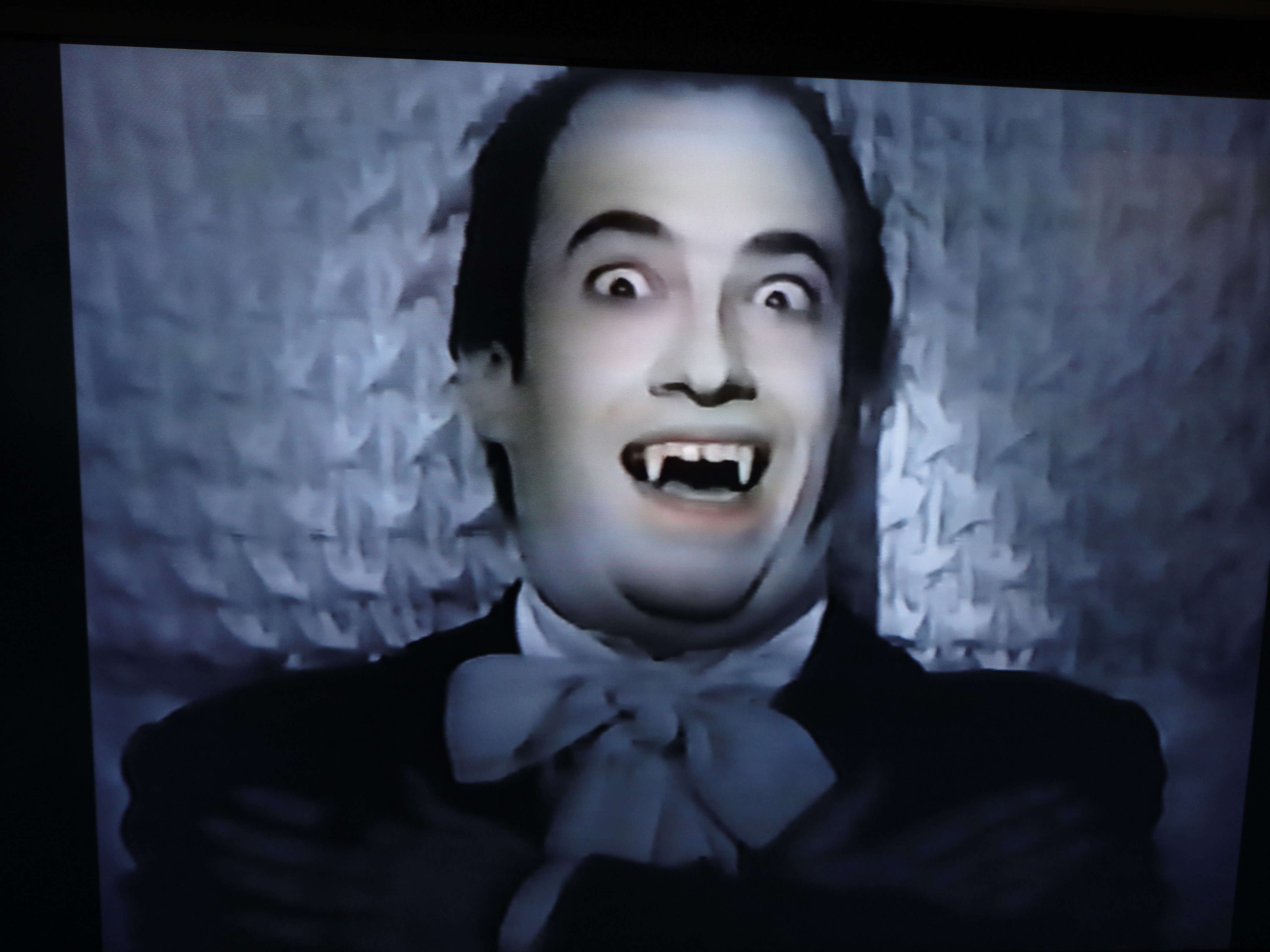 Jeff Eigen as a vampire for a Ricola cough drops commercial.