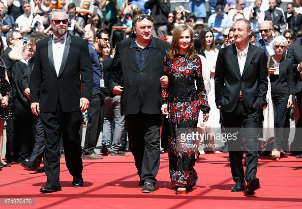 Red Carpet 2015 Cannes Film Festival. Valley of Love with Director Guillaume Nicloux, Gérard Depardieu and Isabelle Huppert