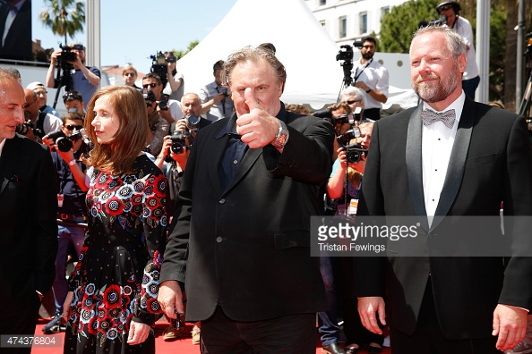 Cannes Film Festival with Gérard Depardieu and Isabelle Huppert