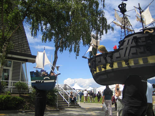 Puppetry at the Sea Festival. I operated the puppets and Pirate ship.
