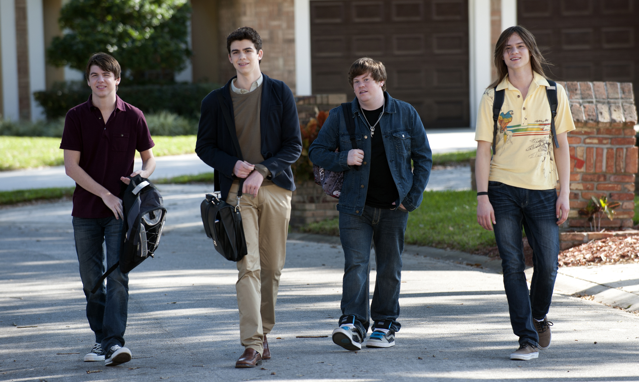 Still of Bubba Lewis, Mark L. Young, Joey Pollari and Zack Pearlman in The Inbetweeners (2012)