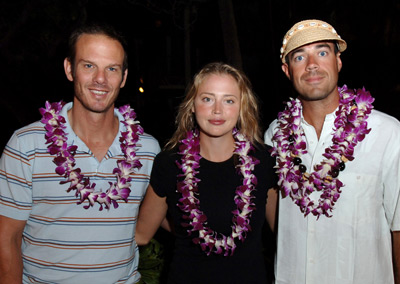 Peter Berg, Carson Daly and Estella Warren