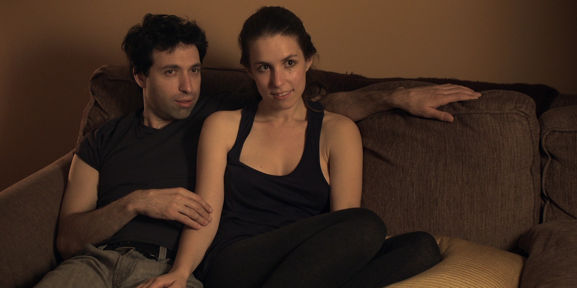 Still of Alex Karpovsky and Sophia Takal in Supporting Characters (2012)