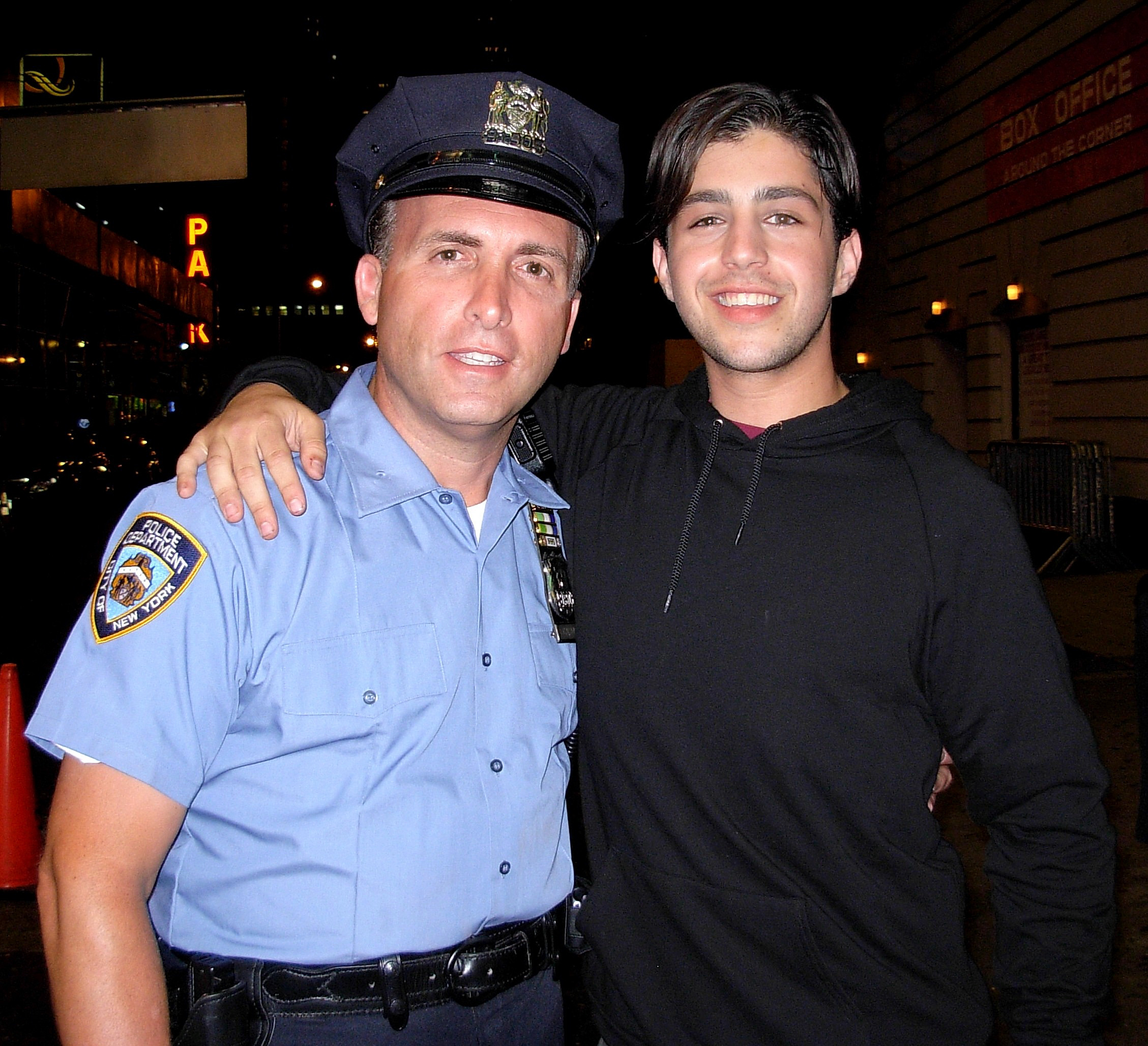 Jack and Josh Peck on the set of 