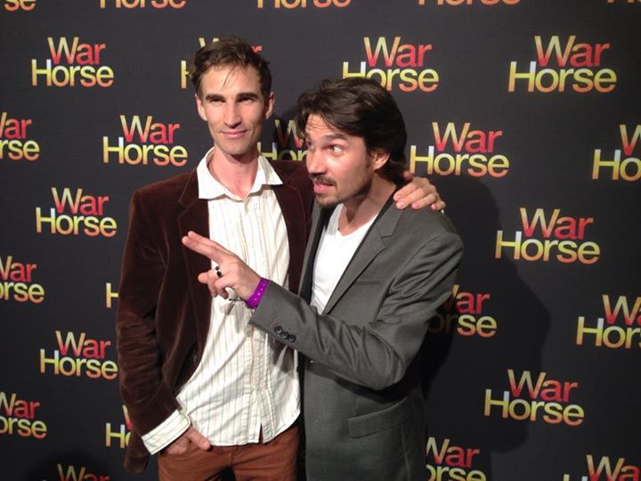 Brothers Aaron J. March and Dale March at the Sydney premiere of War Horse 2013