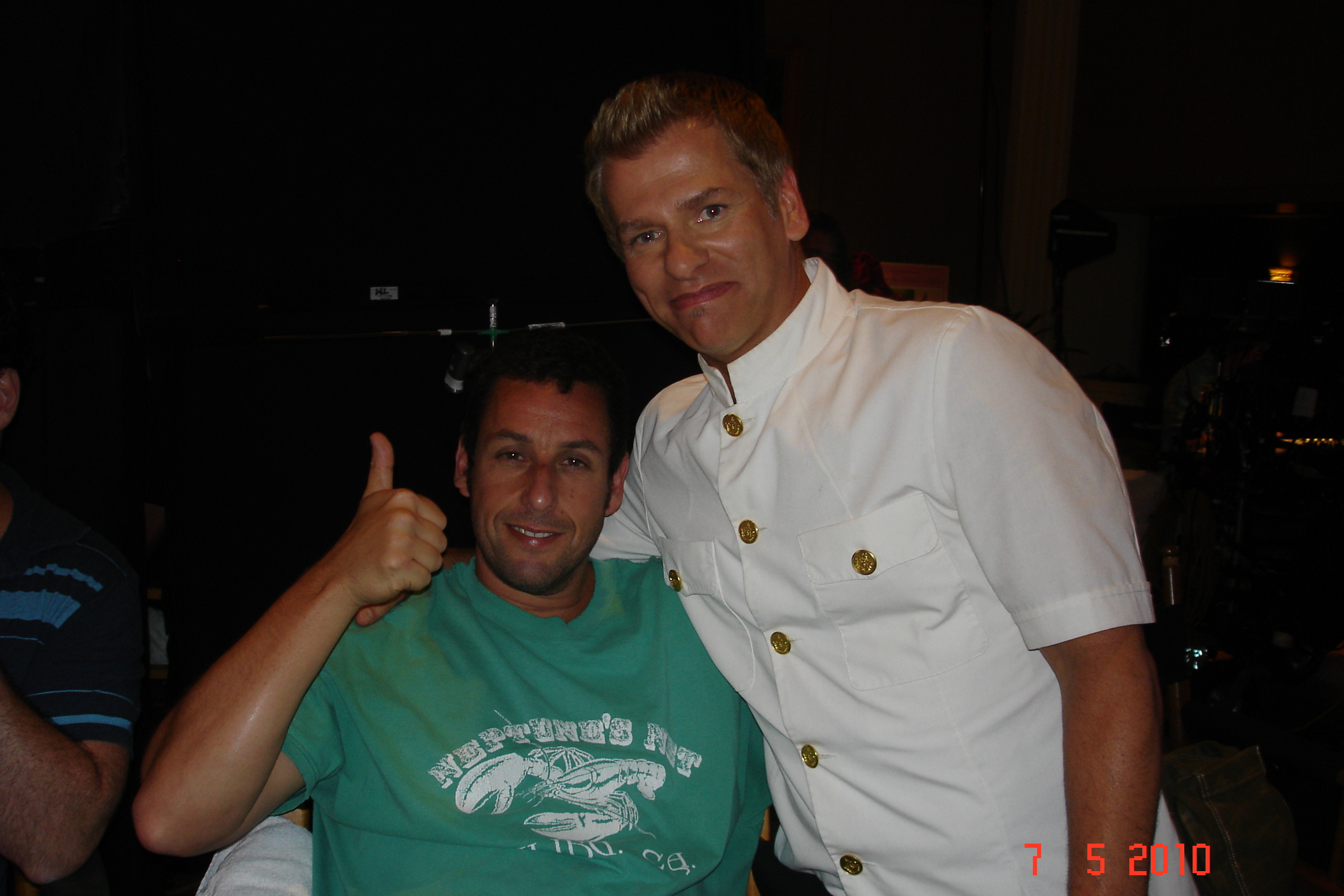 With Adam Sandler while filming JUST GO WITH IT in Maui.