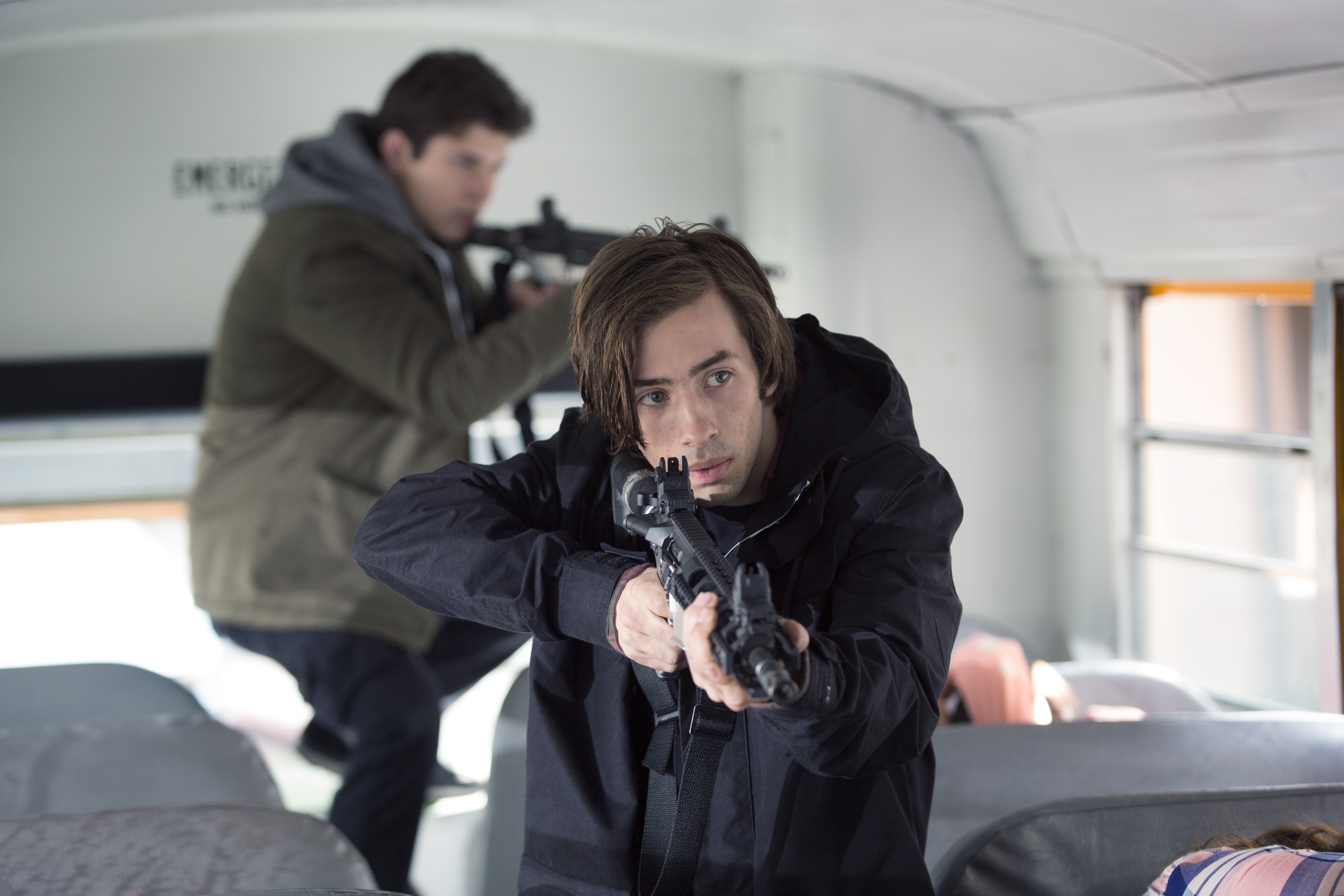 Still of Jimmy Bennett and Mateus Ward in Murder in the First (2014)