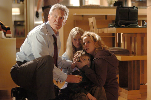 Still of Harrison Ford, Virginia Madsen, Carly Schroeder and Jimmy Bennett in Firewall (2006)