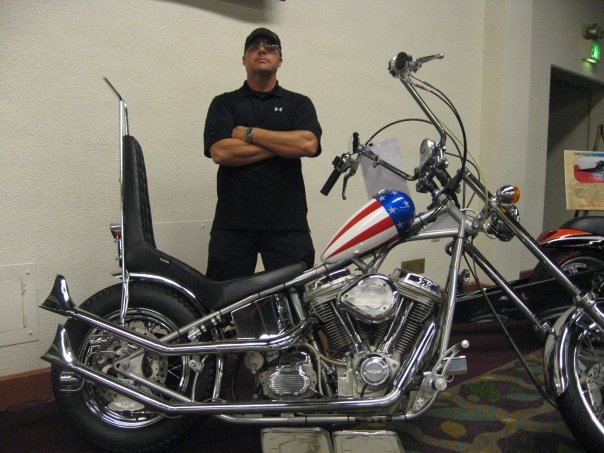 Bob Bekian with chopper from EASY RIDER