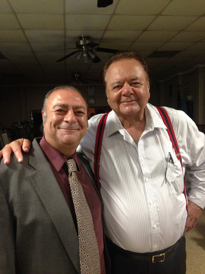 With Paul Sorvino on the set of 