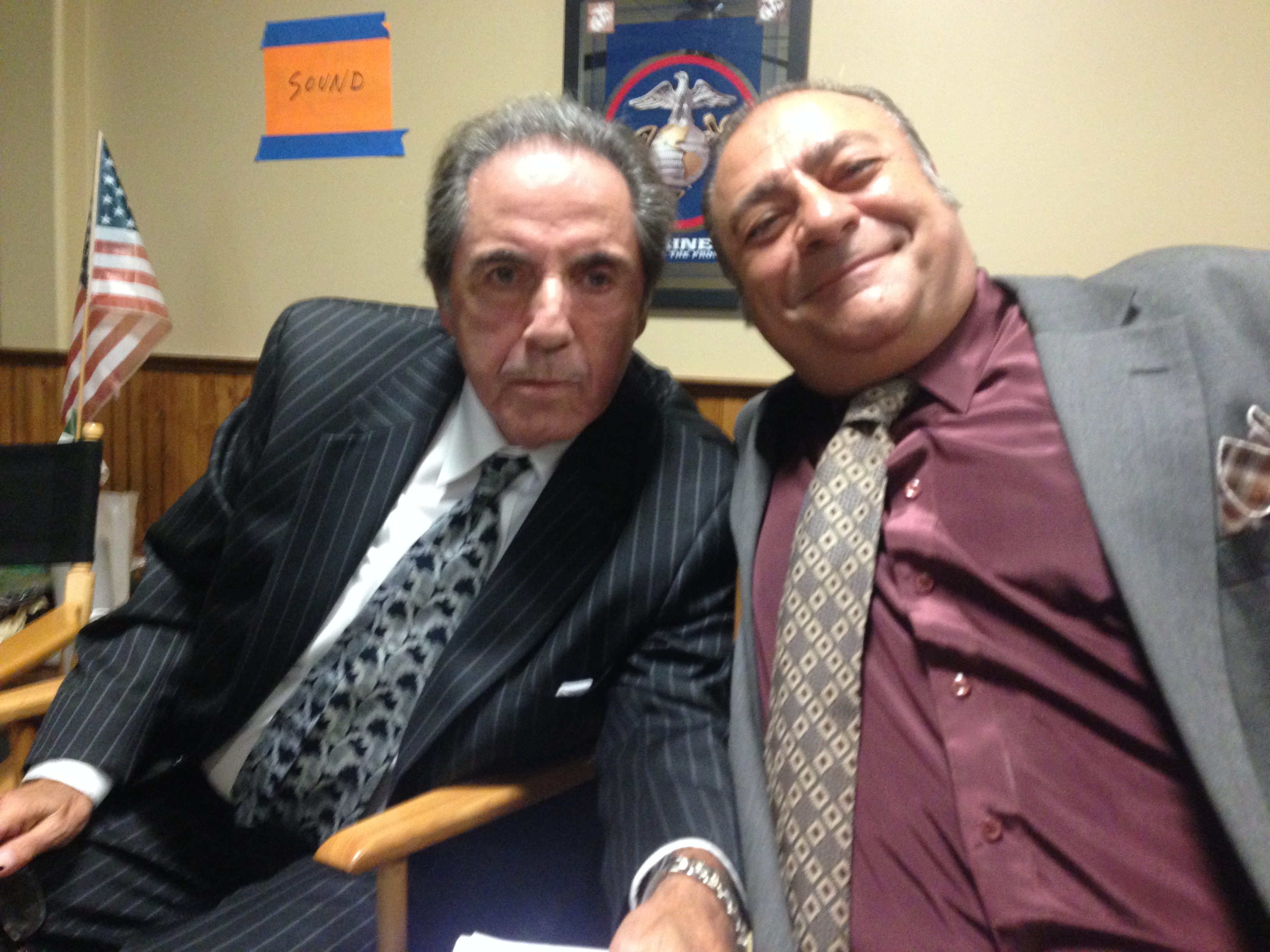 With David Proval on the set of 