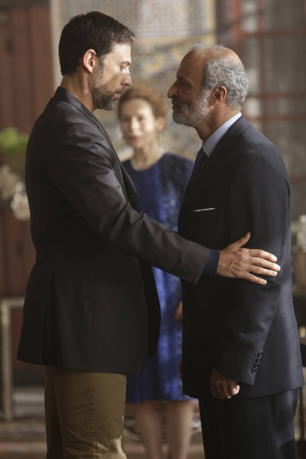 Still of Alice Krige, Nasser Faris and Adam Rayner in Tyrant (2014)