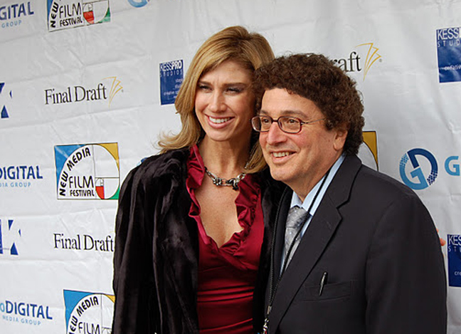 Producer Randy Bellous with Actress/Model Krista Nicole Hefner at the 2011 New Media FIlm Festival