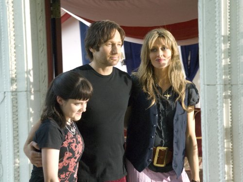 Still of David Duchovny, Natascha McElhone and Madeleine Martin in Nuodemingoji Kalifornija (2007)
