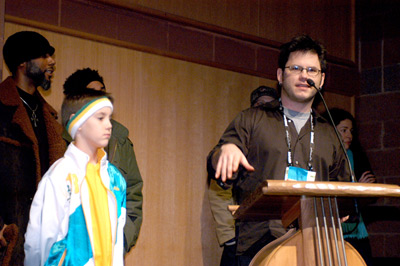Jacob Kornbluth and Michael Silverman at event of The Best Thief in the World (2004)