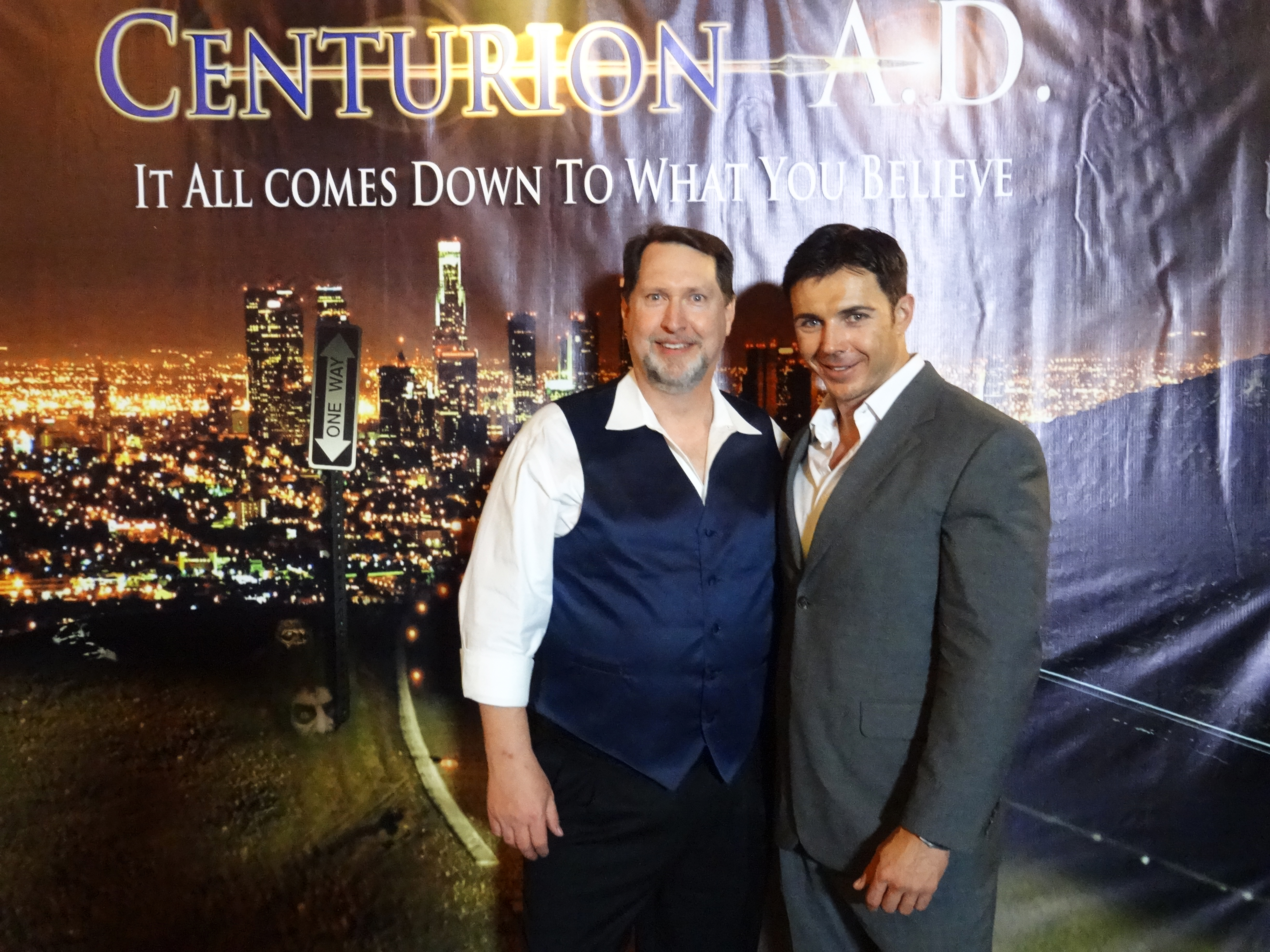 Director Brian Reed Garvin and Actor Aaron Hammond at the screening of Cmeturion AD.