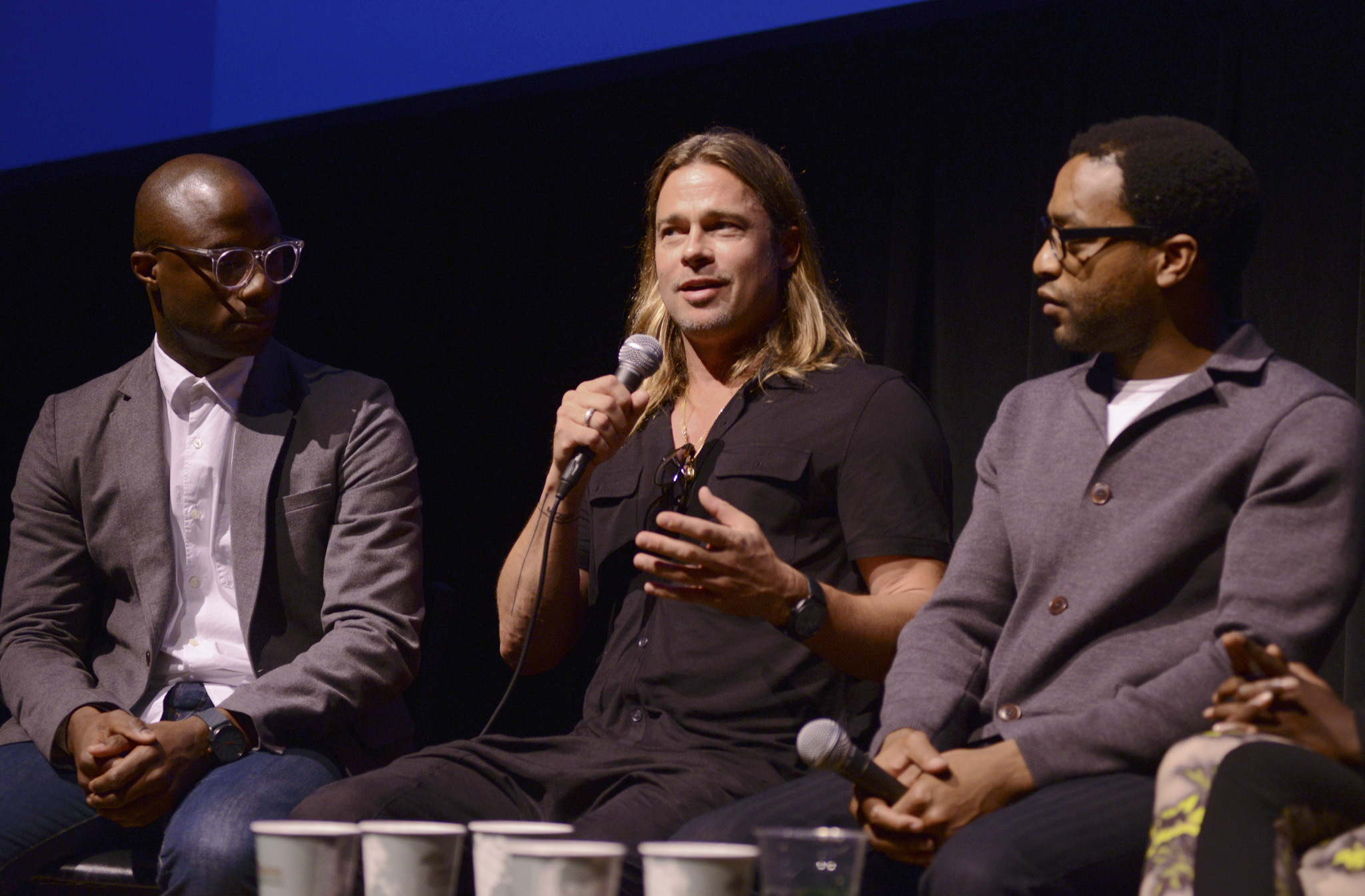 Brad Pitt, Chiwetel Ejiofor and Barry Jenkins at event of 12 vergoves metu (2013)