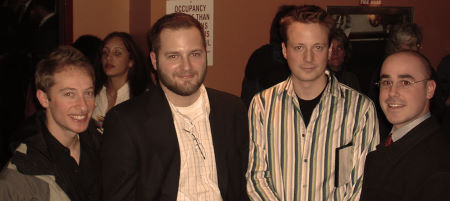 Jonah Cooperman, Todd M. Jones, Tod Hedrick and Sean Clark (V) at the NYC premiere of 'The Thief'.