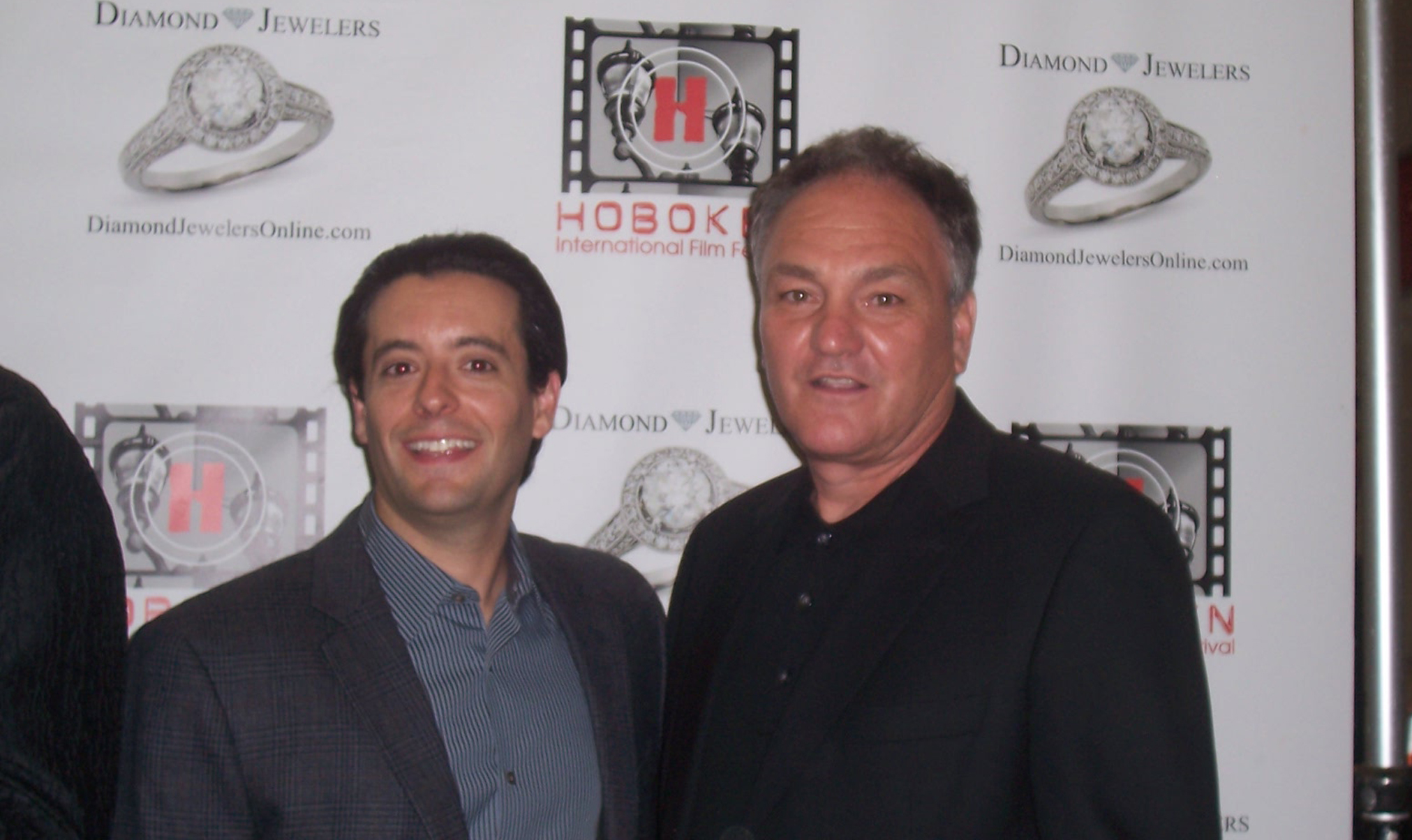 Mark Nistico and Bruce Kirkpatrick at the 2012 Hoboken International Film Festival where Nistico won the Best Screenplay Award for his work as the screenwriter of Blue Collar Boys.