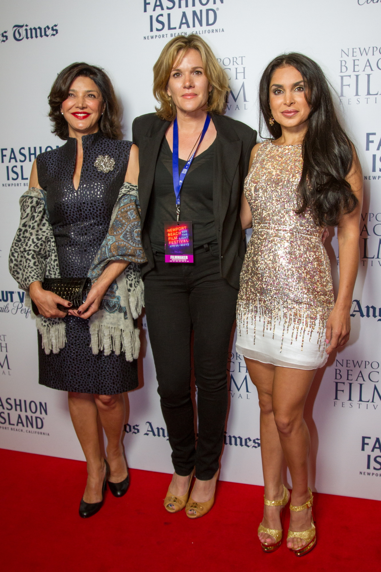 Shohreh Aghdashloo, Catherine Dent, Saye Yabandeh at tNewport Beach film festival