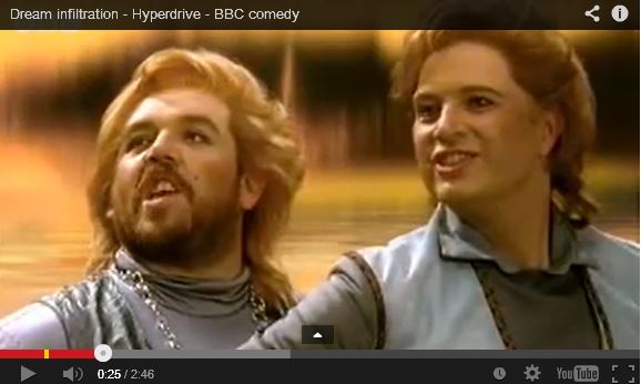 Waen as the heroic Captain Helix - with Nick Frost alongside, as his biggest fan. 'Hyperdrive' (BBC 2)