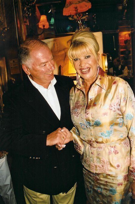 Ronnie Tober after Royal Ascot, at Papagenos Restaurant, Covent Garden with the lovely Ivana Trump June 15th, 2004.